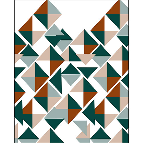 Gravura para Quadros Decorativo Diversos Tringulos Colorido - Afi18634