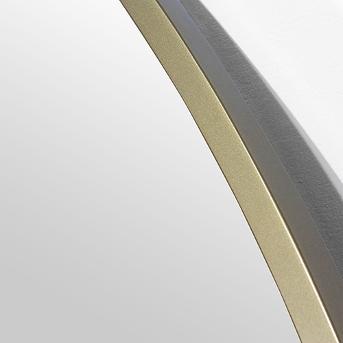 Moldura Design Mdf Base Reta Laqueada Dourado Brilho para Espelhos V�rias Medidas