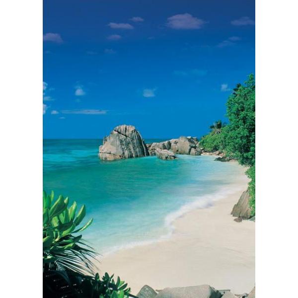 Gravura para Quadro Belissima Praia com Águas Cristalinas - 60x90 Cm