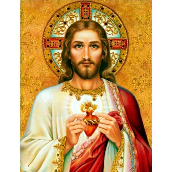Gravura para Quadros Religioso Sagrado Coração de Jesus I - Afi5136 - 21x27 Cm