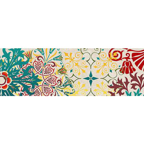 Gravura para Quadros Abstrato Floral Colorido 45x15 Cm