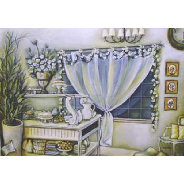 Gravura para Quadros Decorativo Floral Cozinha - Nb043 - 70x50 Cm