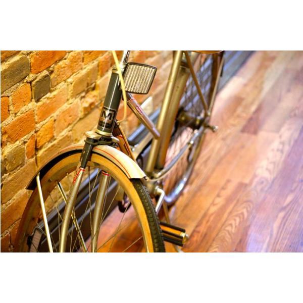 Impresso em Tela para Quadros Decorativos Bicicleta Amarela com Dourada - Afic1305