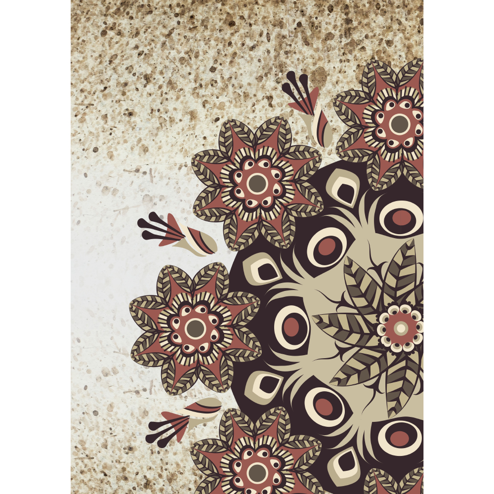 Tela para Quadros Mandala Floral Colorida I - Afic11189