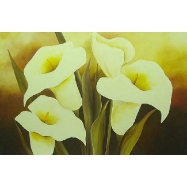 Pintura em Painel Floral R055 - 130X80 CM
