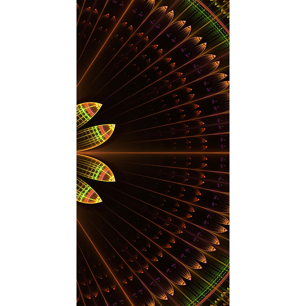Gravura para Quadros Mandala Abstrata Floral Cores - Afi13039 - 50x100 Cm