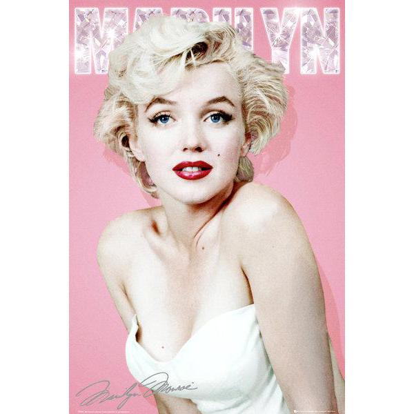 Gravura para Quadros Marilyn Monroe And Pink Fp2604 - 60x90 Cm