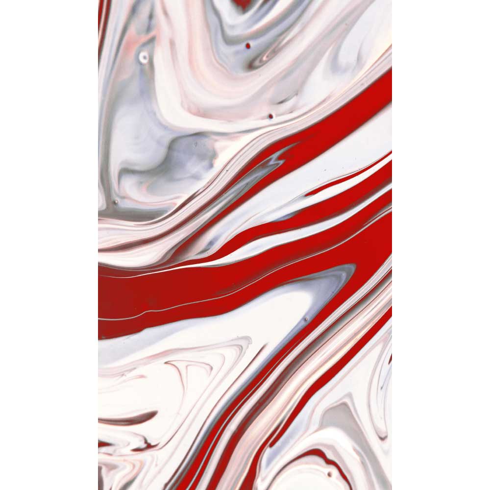 Tela para Quadros Abstrato Linhas Circular Branco e Vermelho - Afic11125