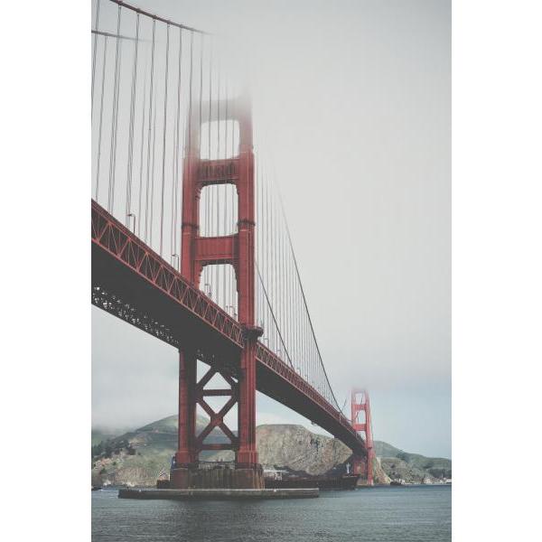 Impresso em Tela para Quadros Golden Gate Bridge Portrait - Afic2994