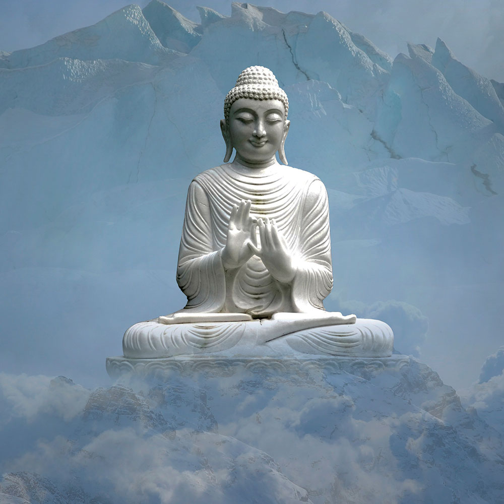 Tela para Quadros Monumento Buda Meditando - Afic13836