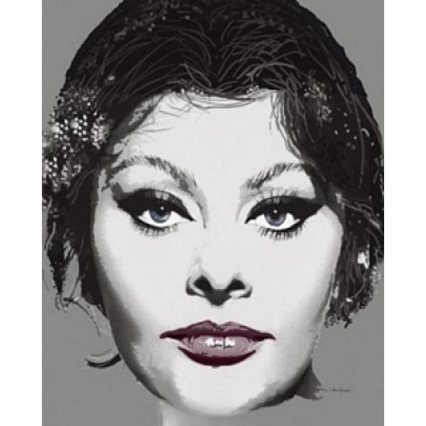 Gravura para Quadros Sophia Loren Gr7300 - 40x50 Cm