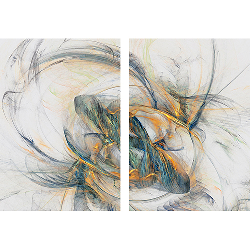 Gravura para Quadros Recortada Decorativo Arte Abstrata Cores - Afi18535a - 145x100 Cm