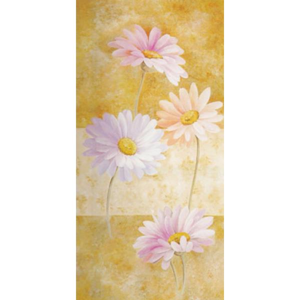 Gravura para Quadros Placa Floral Margarida - Ncn4544 - 50x100 Cm