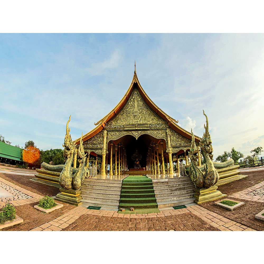 Tela para Quadros Arquitetura Templo de Sirindhorn Wararam Phu Prao, Tailndia - Afic13548 - 120x90 Cm