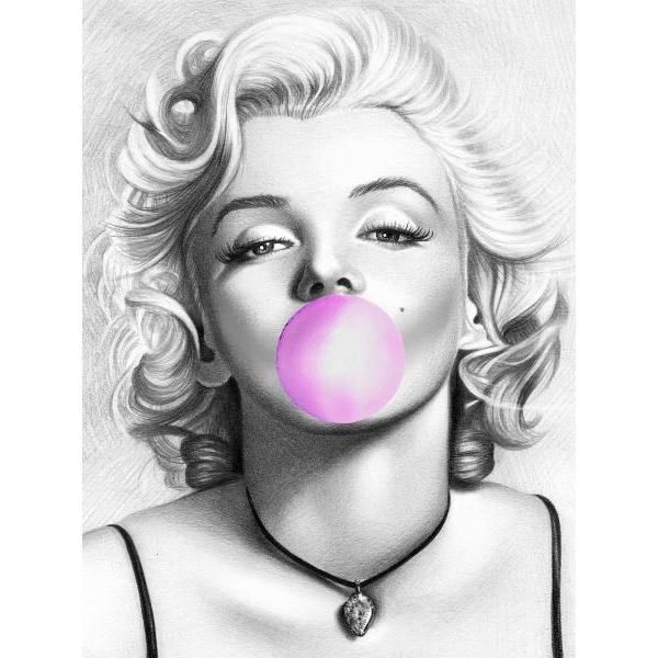 Impressão em Tela para Quadros Desenho Marilyn Monroe - Afic5133
