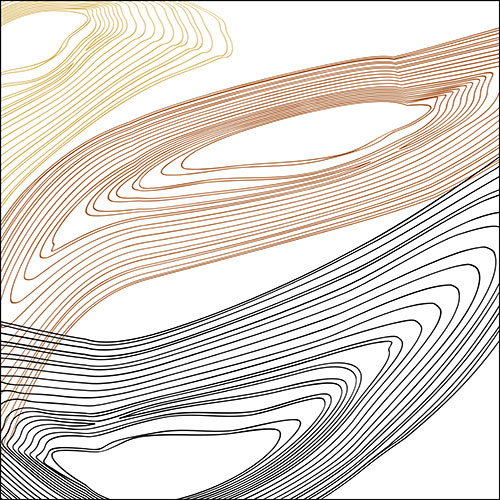 Gravura para Quadros Design Abstrato Linhas em Circulos - Afi17705