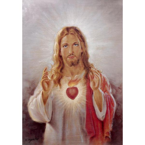 Gravura para Quadros Religioso Glorioso Sagrado Corao de Jesus - Or71033 - 35x50 Cm