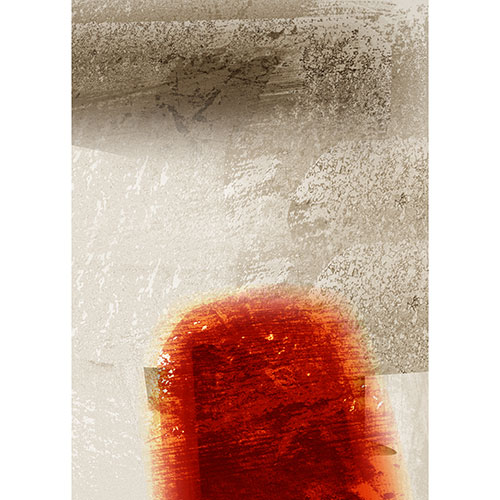 Tela para Quadro Desenho Abstrato Traos em Vermelho e Spia - Afic18071
