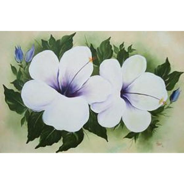 Pintura em Painel Floral R079 - 130x80cm