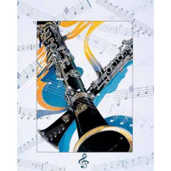 Gravura para Quadros Instrumento Musical Sopro - Ncn838-1 - 40x50 Cm