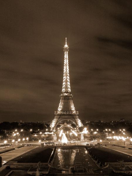 Impresso em Tela para Quadros Torre Eiffel em Spia - Afic5007