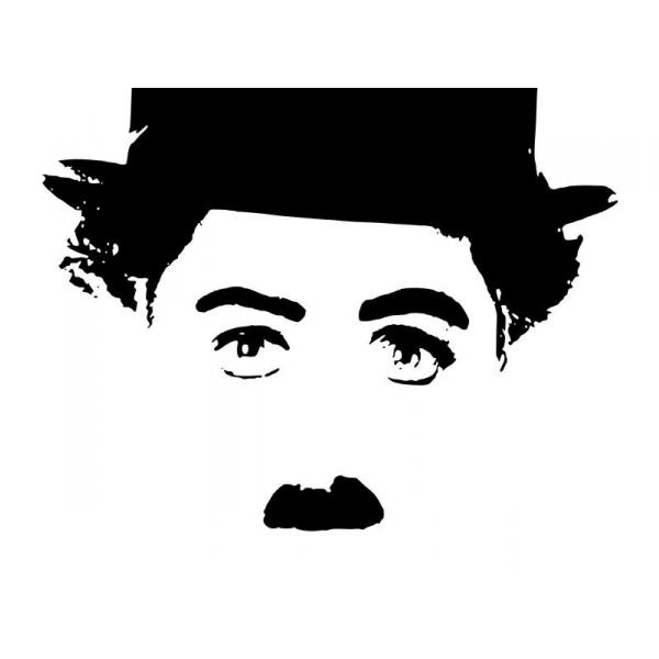 Impressão em Tela para Quadros Face Charlie Chaplin - Afic2639