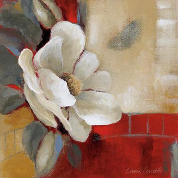 Gravura para Quadro Floral Flor Branca - 5870 - 30x30 Cm