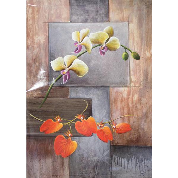 Gravura para Quadros Vaso de Madeira com Flores -3135015 - 50x70 Cm