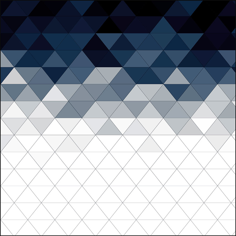 Gravura para Quadros Geomtricos Mosaico Tringulos Tons Escuros I - Afi13470