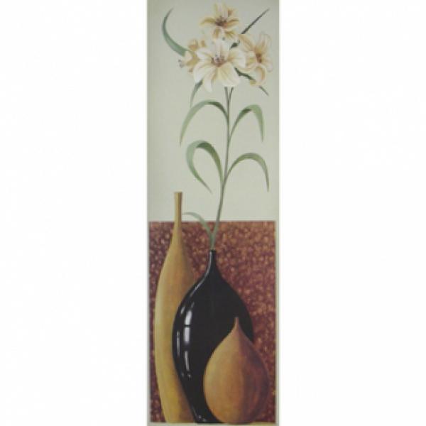 Gravura para Quadros Painel Flores de Lrio - Ncn4357 - 30x90 Cm