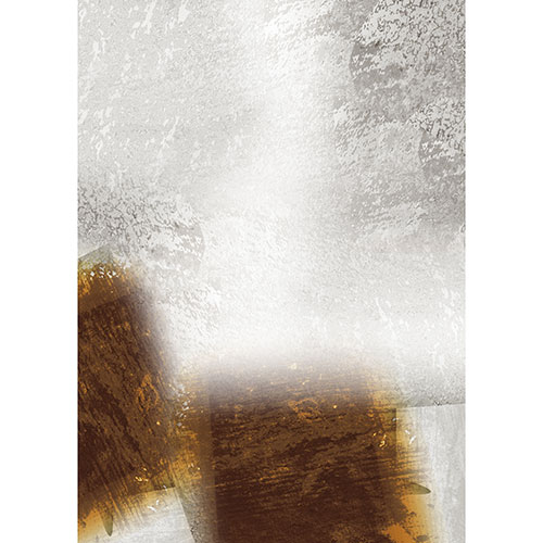 Tela para Quadros Abstrato Cinza Prateado Traos Marron Dourado - Afic18884