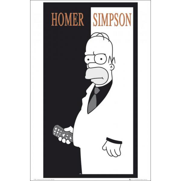 Gravura para Homer Simpson Off White Fp1805 - 60x90 Cm