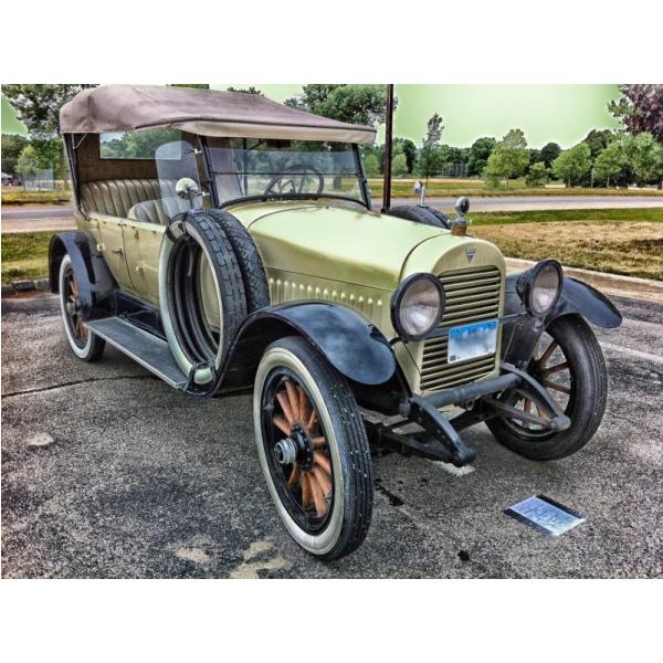 Impresso em Tela para Quadros Decorativos Carro Antigo Hudson Phaeton 1921 - Afic1429