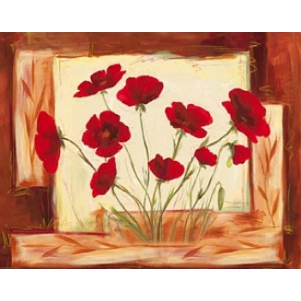 Gravura para Quadros Papoulas Vermelha - Pr649 - 71x56cm