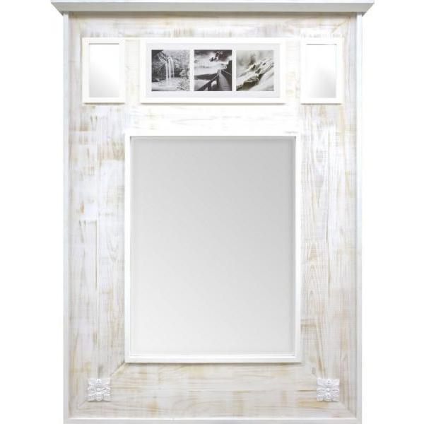 Moldura Decorativa Rstica Branca Provenal para Espelhos - ESP.050-2