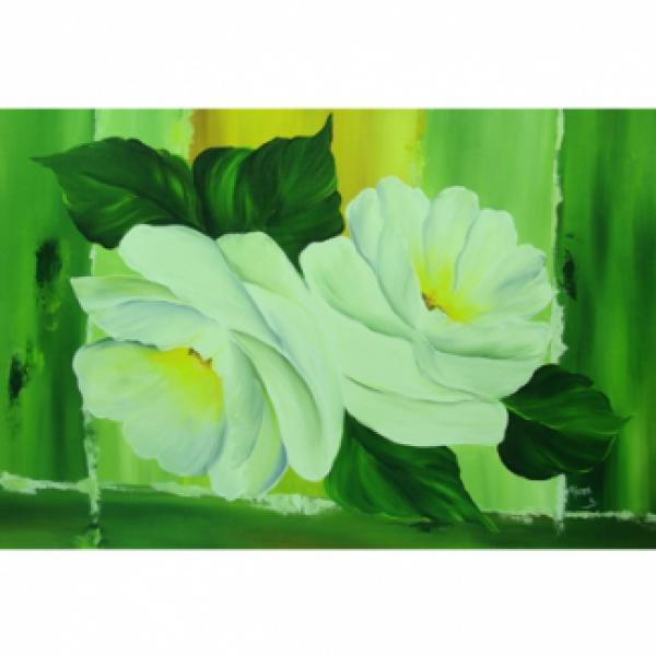 Pintura em Painel Floral R029 - 130X80 CM