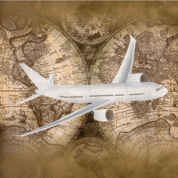 Impressão em Tela para Quadros Belíssimo Avião Branco - Afic5154