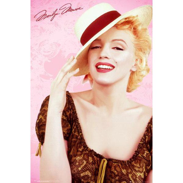 Gravura para Quadros Marilyn Monroe de Chapéu Fp2814 - 60x90 Cm