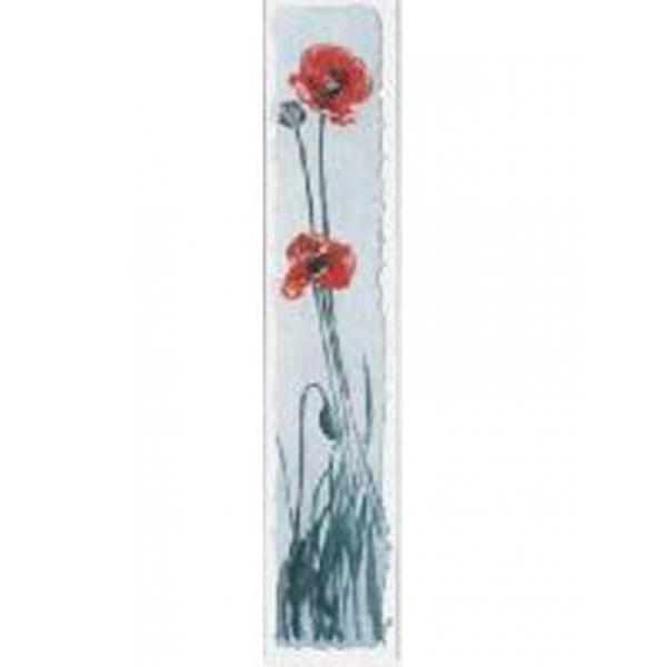 Gravura para Quadros Decorativos Traos Floral - Ncn3229-3 - 20x100 Cm