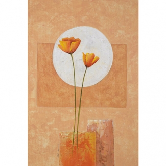Gravura para Quadros Silhueta Floral - 9935039 - 50x70 Cm