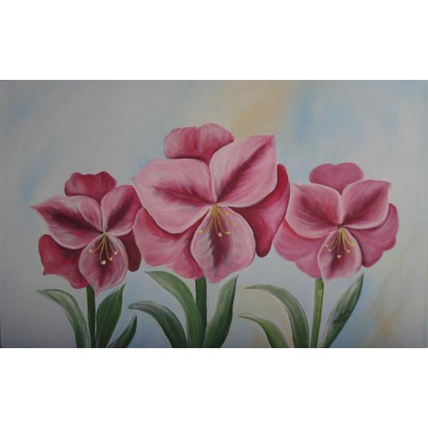 Pintura em Painel Floral Tg281 - 110X70 CM