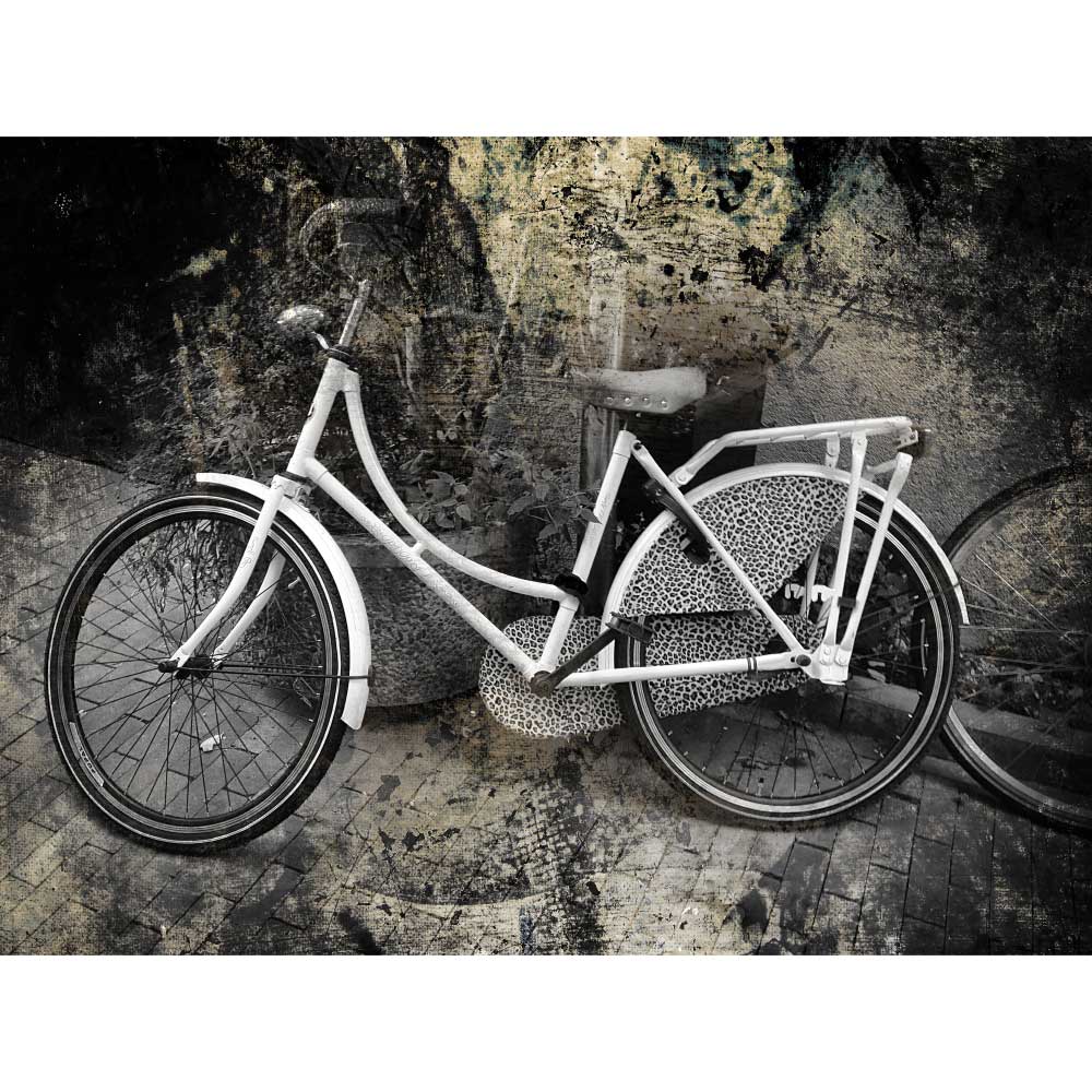 Tela para Quadros Bike Preta e Branca Amsterdam Por Dorival Moreira - Aficdm188