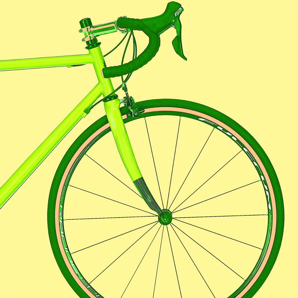 Gravura para Quadros Bike Color Verde Por Dorival Moreira - Afidm028