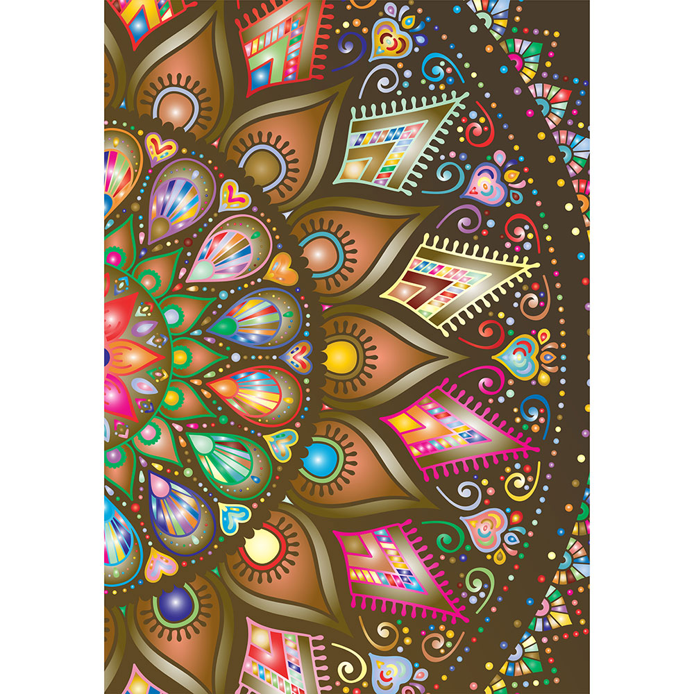 Tela para Quadros Decorativo Mandala Colorida - Afic13481