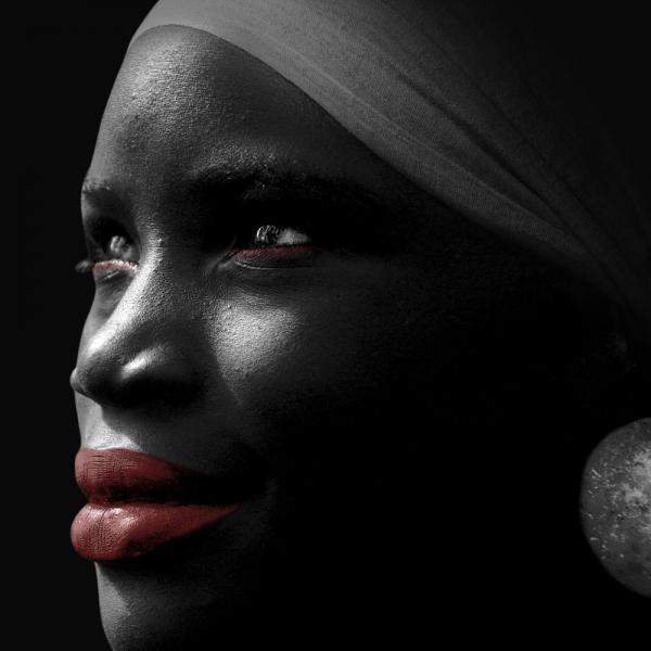 Impressão em Tela para Quadros Africana Face de Mulher - Afic8204