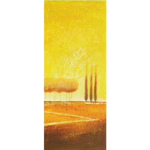 Gravura para Quadros Paisagem Natureza Amarela Moderna - Ncn4346 - 30x70 Cm
