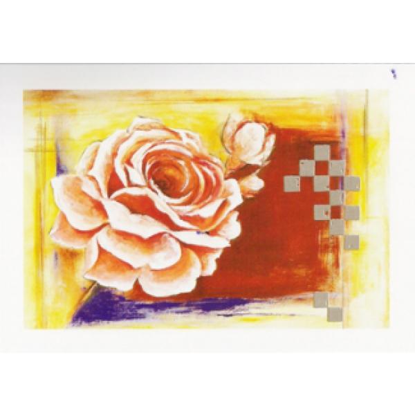 Gravura para Quadros Painel Floral Vintage - Me152 - 50x40 Cm