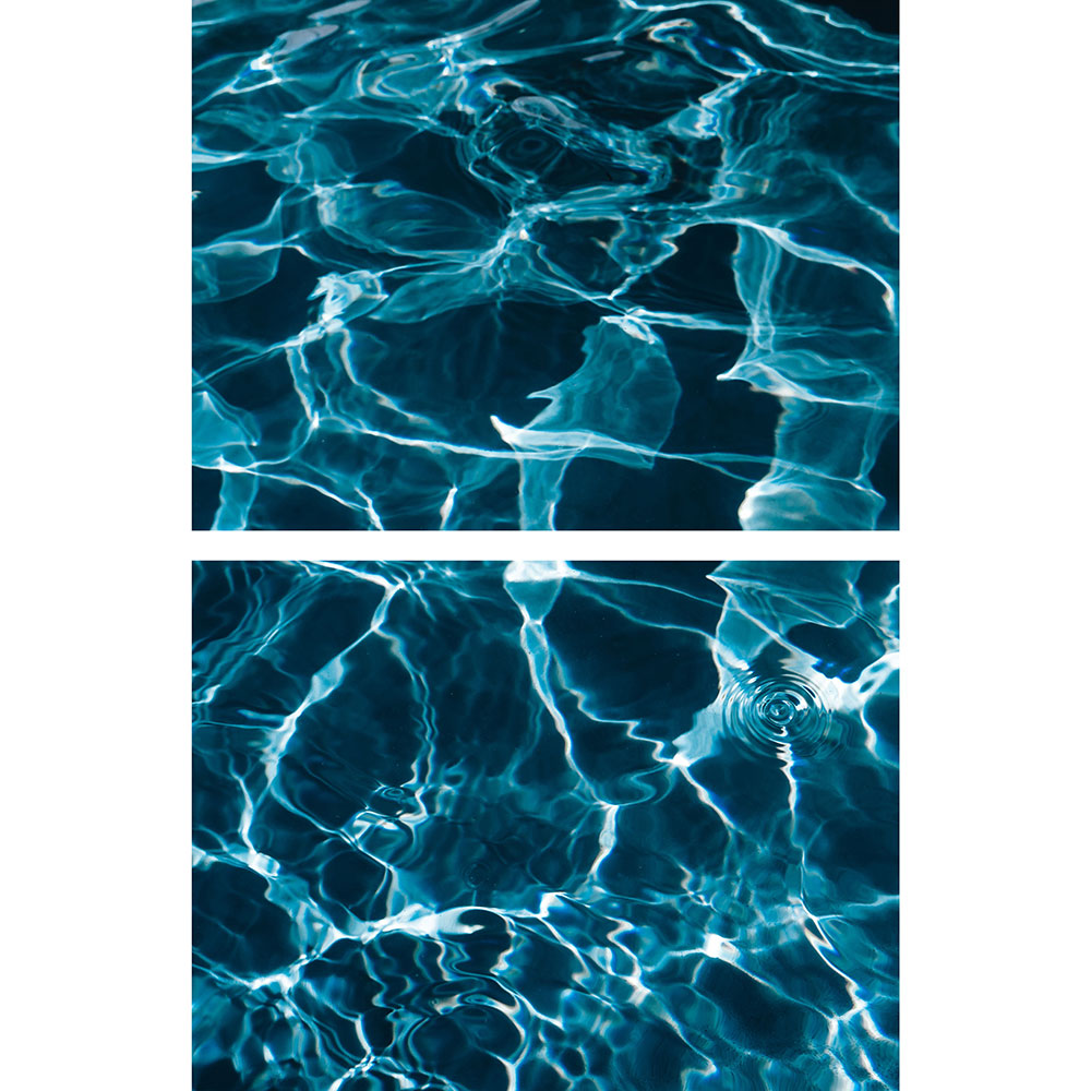 Gravura para Quadros Recortada Oceano Abstrato Azul - Afi14660a - 120x185 Cm