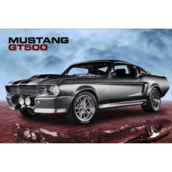 Gravura para Quadros Decorativos Mustang Gt500 Gn0453 - 90x60 Cm