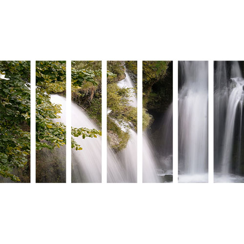 Tela para Quadros Recortada Natureza Cachoeiras com Correntes de Água - Afic17742a - 240x120 Cm
